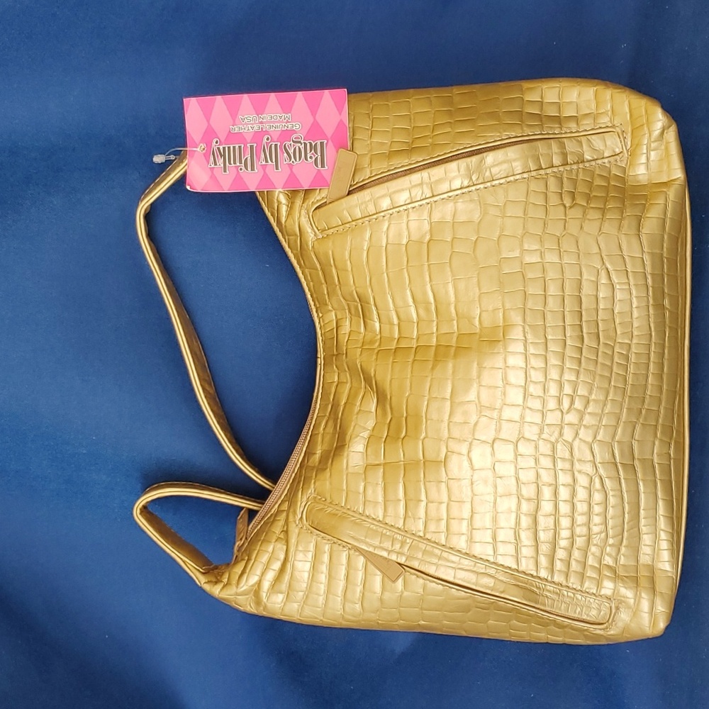 Pinky bag hobo genuine leather